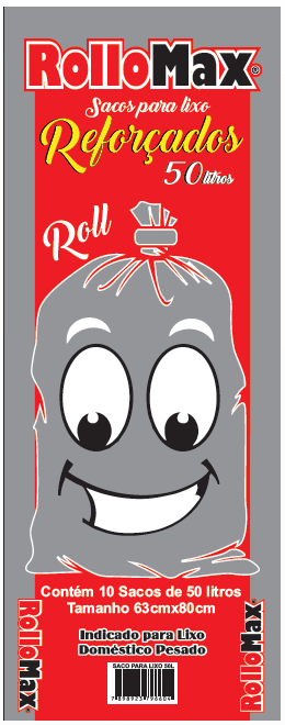 Sacos  para lixo  Rollomax Roll com 10 sacos de 50l