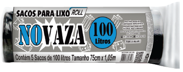 Sacos  para lixo  NOVAZA Roll c/ 5 sacos de 100l