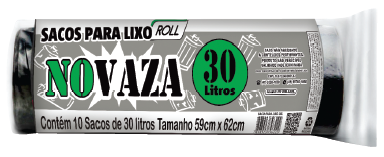 Sacos  para lixo  NOVAZA Roll c/ 10 sacos de 30l